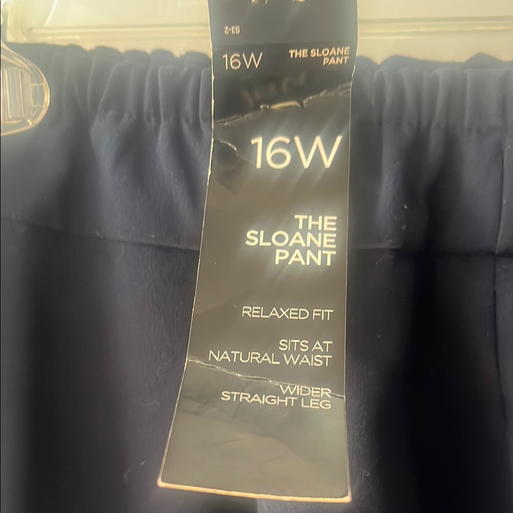 Jones NY Plus 16W Sloane Pant in Navy NWT